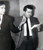 Heinz Gerber und Peter Limberger als Mikrofonhalter Heinz Gerber und Peter Limberger als Mikrofonhalter